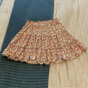 Cynthia Rowley Floral Tiered Mini Skirt